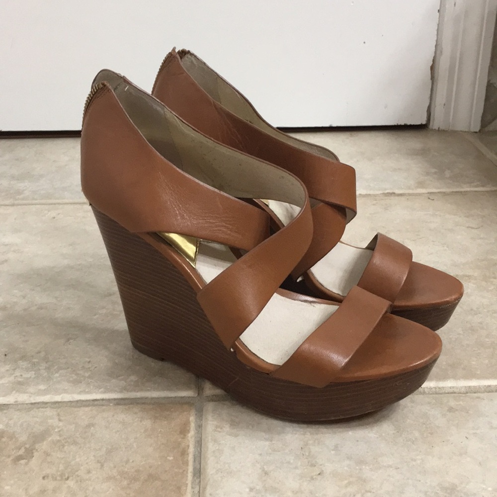Michael Kors Leather Wedges